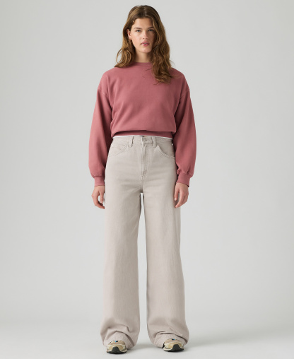 Levi's Women's Cinch-Waist Carpenter Lightweight Baggy Jeans - Pebbled Pa