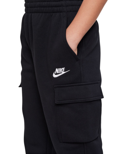 Nike Boys and Girls 8-10 Sportswear Club Fleece Cargo Pants - Black
