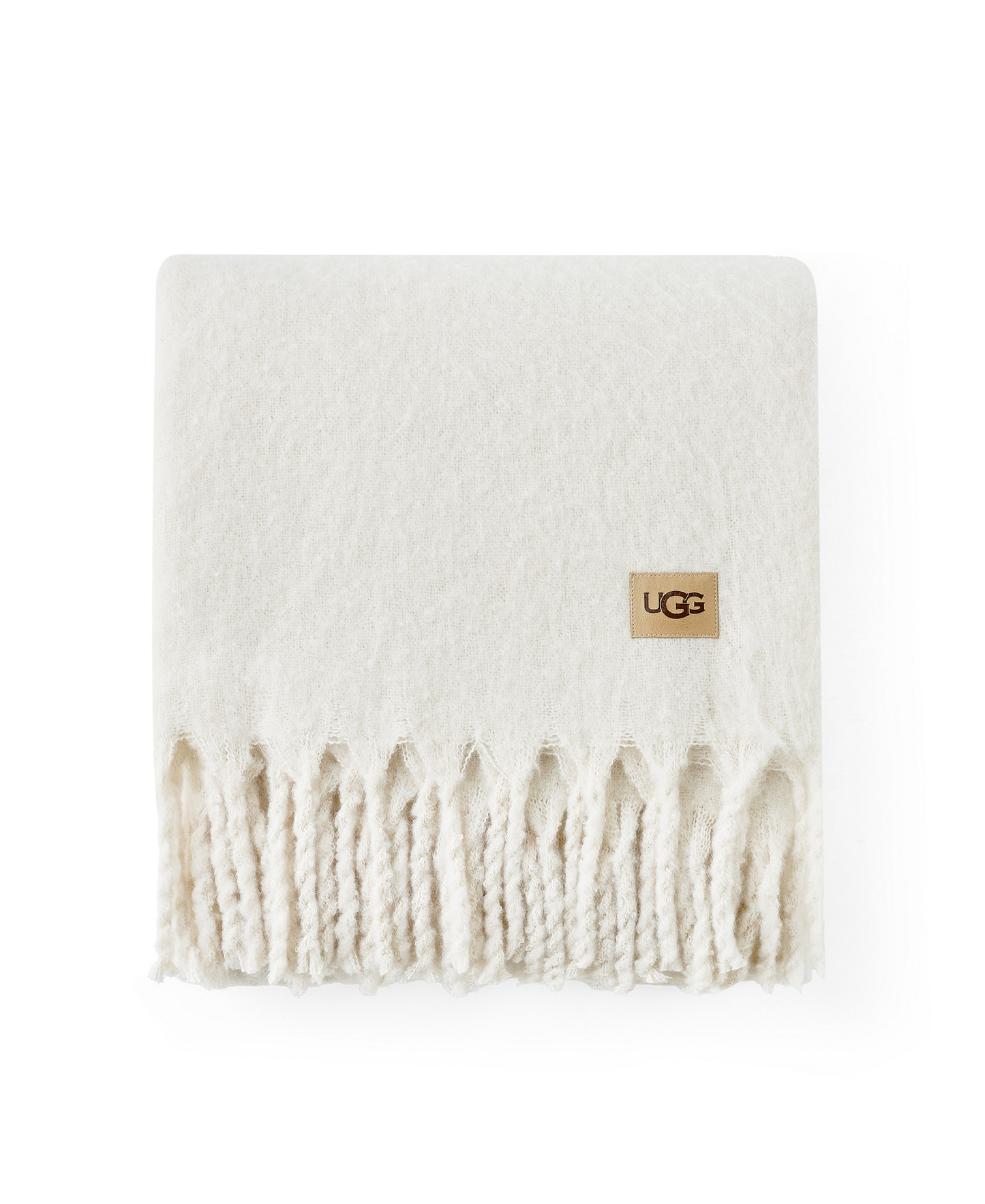 UGG® Bayle Faux Mohair Throw, 50" x 70" - White pepper, Snow