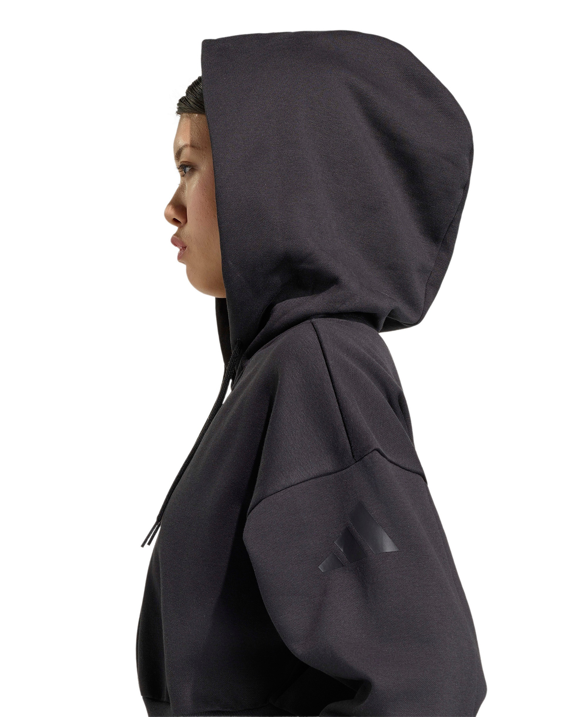 adidas Women's Essentials Contemporary Fleece Full-Zip Hooded Jacket - Black