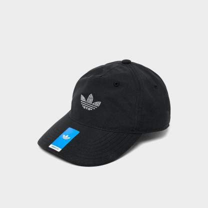 Women's adidas Originals Rhinestone Trefoil Strapback Hat - Black - view 2