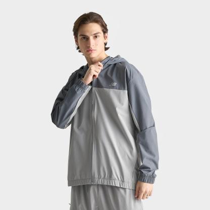 Men's New Balance Sport Essentials Woven Full-Zip Jacket - Grey - view 1