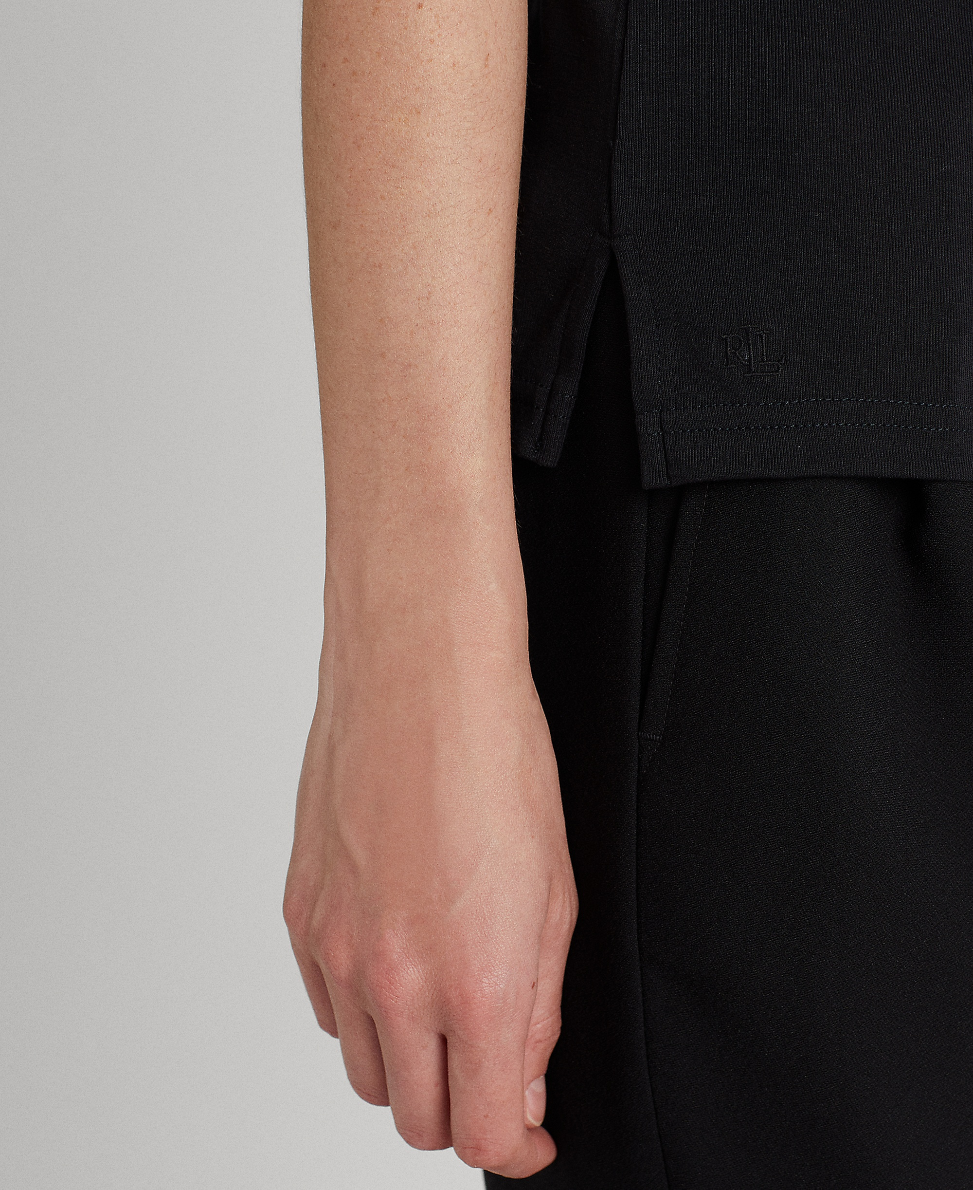 Lauren Ralph Lauren Stretch Boatneck Top - Polo Black
