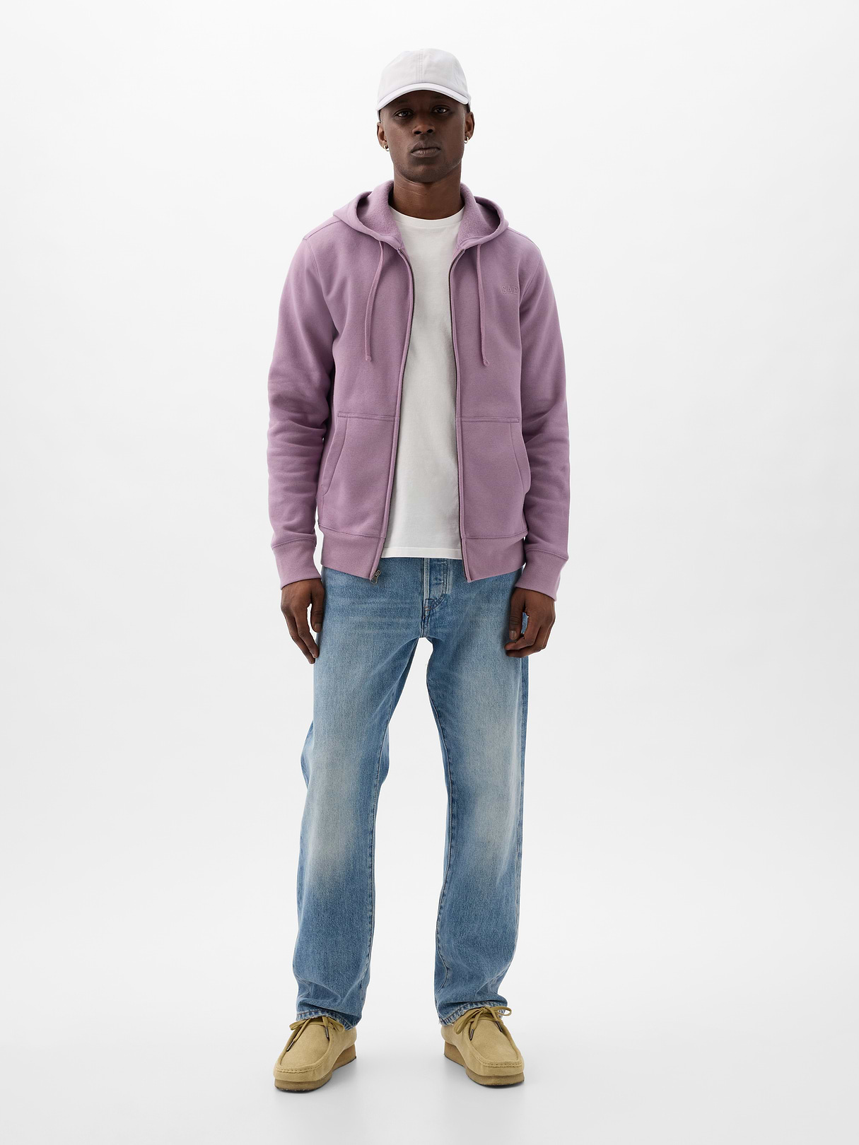 Adult VintageSoft Arch Logo Zip Hoodie - purple