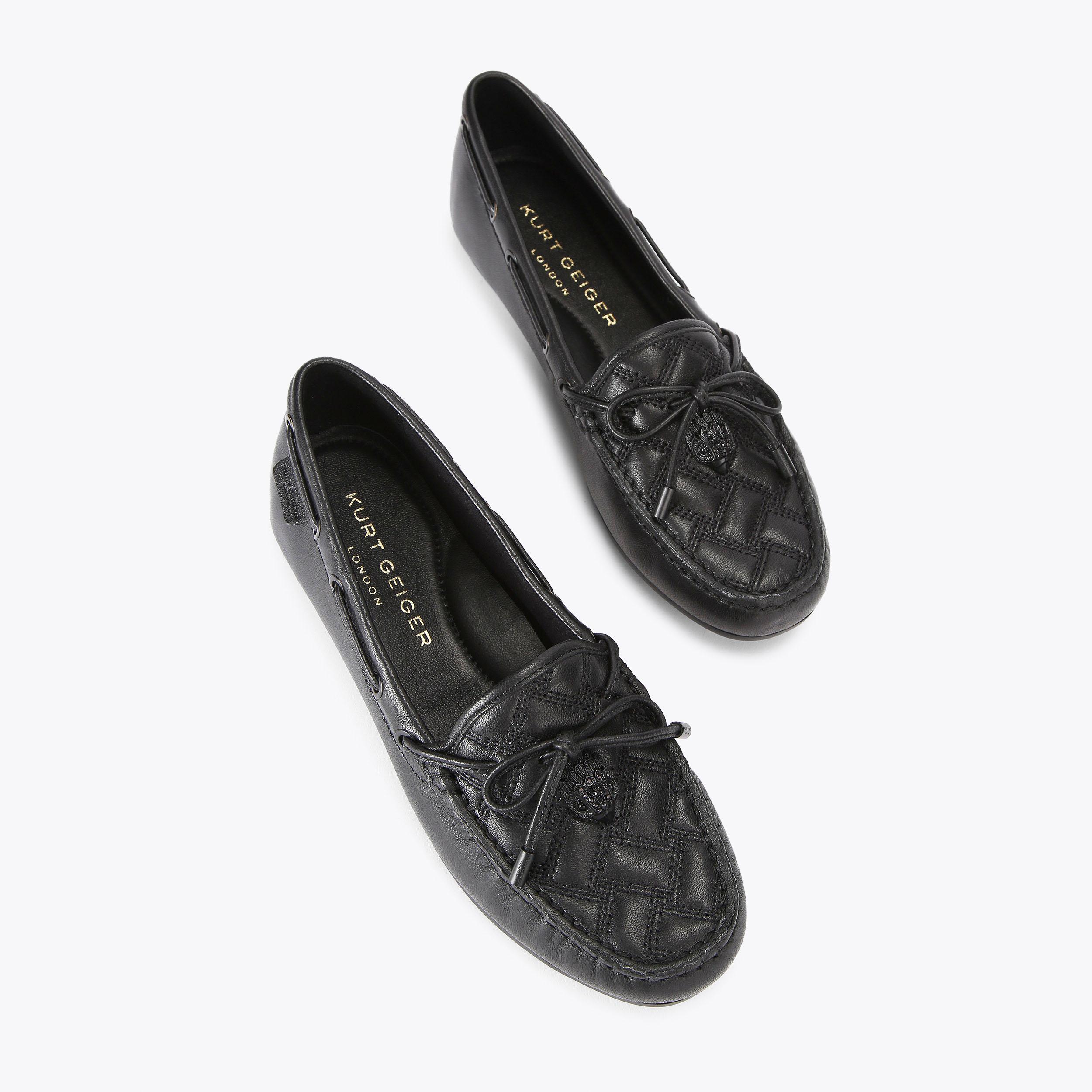 Kurt Geiger London Eagle Moccasin Drench Flat - Black - view 3