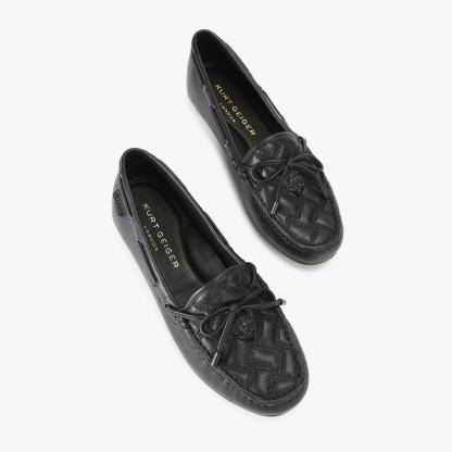 Kurt Geiger London Eagle Moccasin Drench Flat - Black - view 3