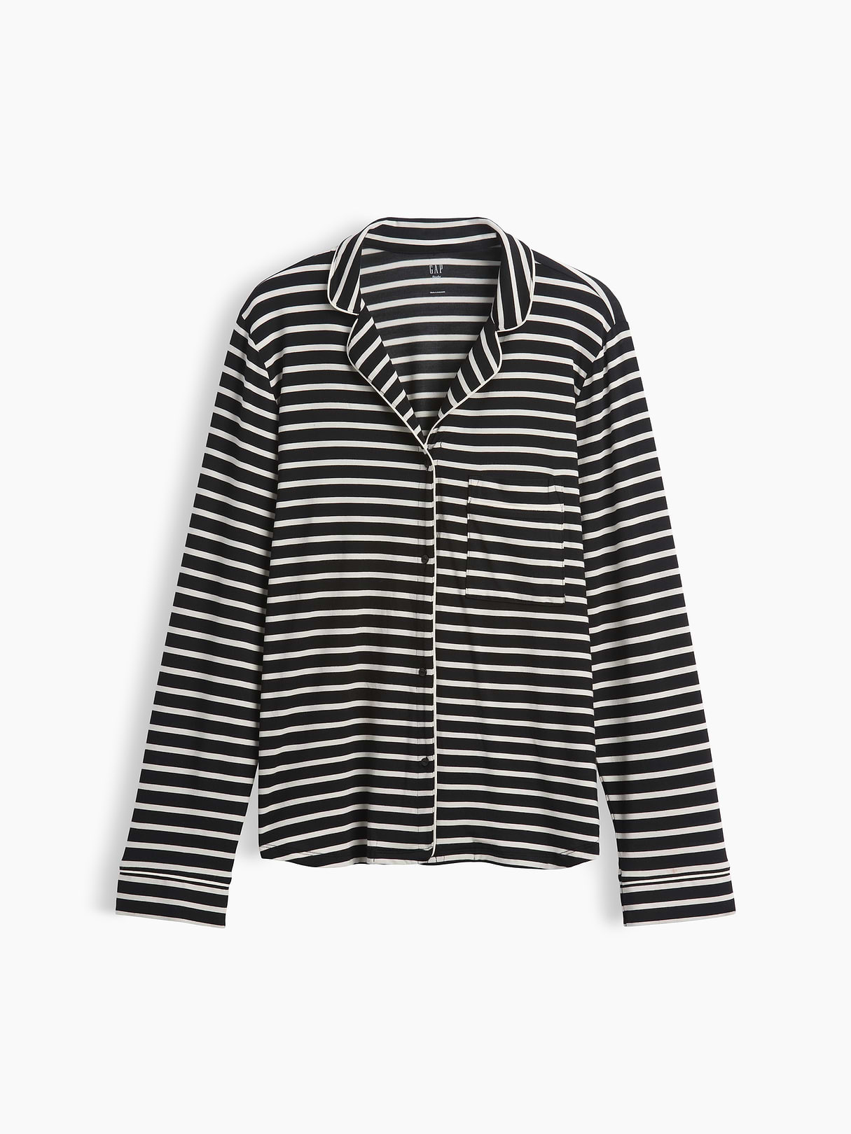 SoftMade Modal PJ Top - Black & white stripe