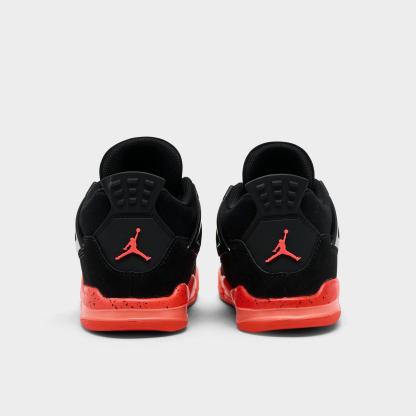 Kids' Toddler Air Jordan Retro 4 Basketball Shoes - Black/Infrared 23/Bright Mango - view 4
