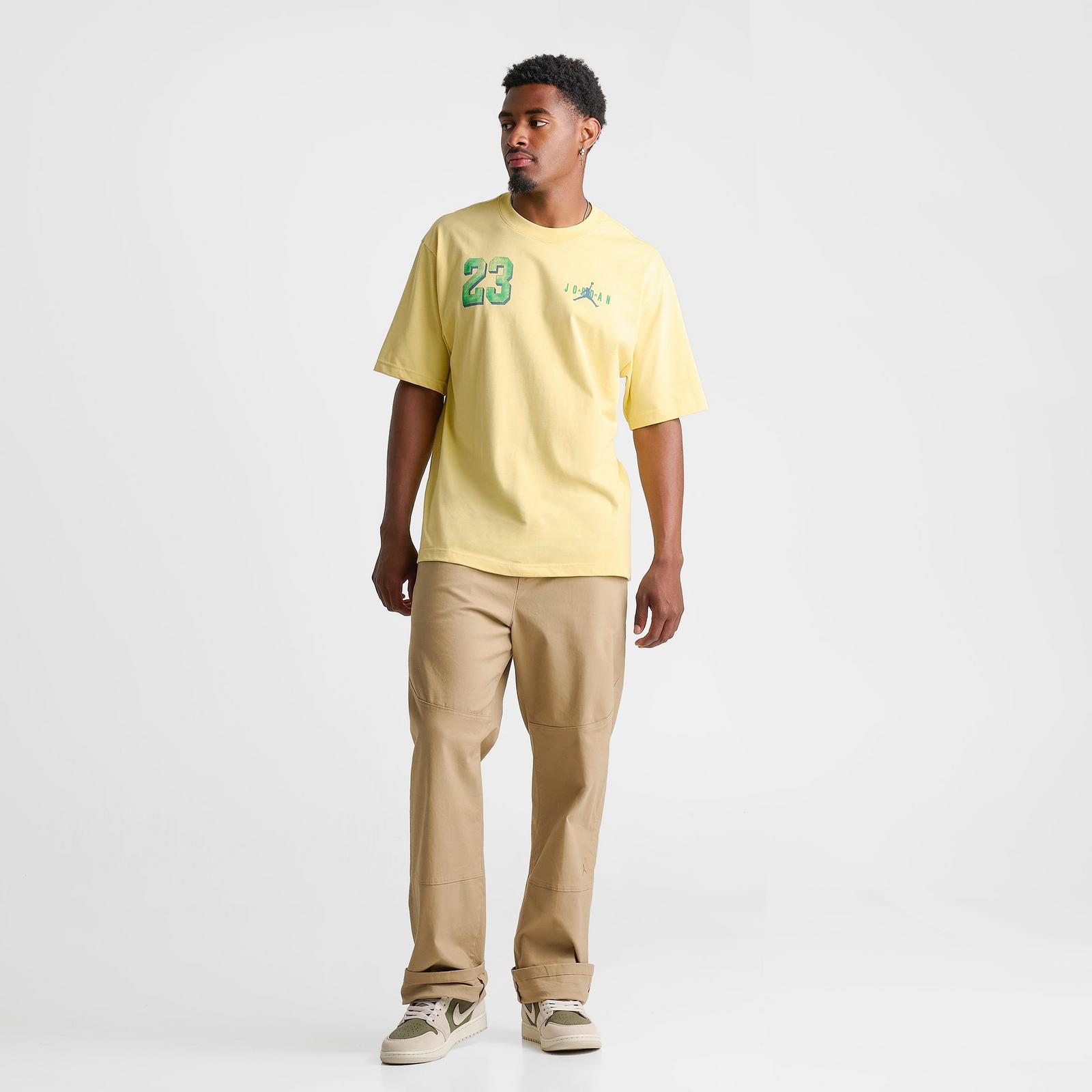 Men's Jordan Varsity 23 T-Shirt - Lemon Wash/Lucky Green - view 2
