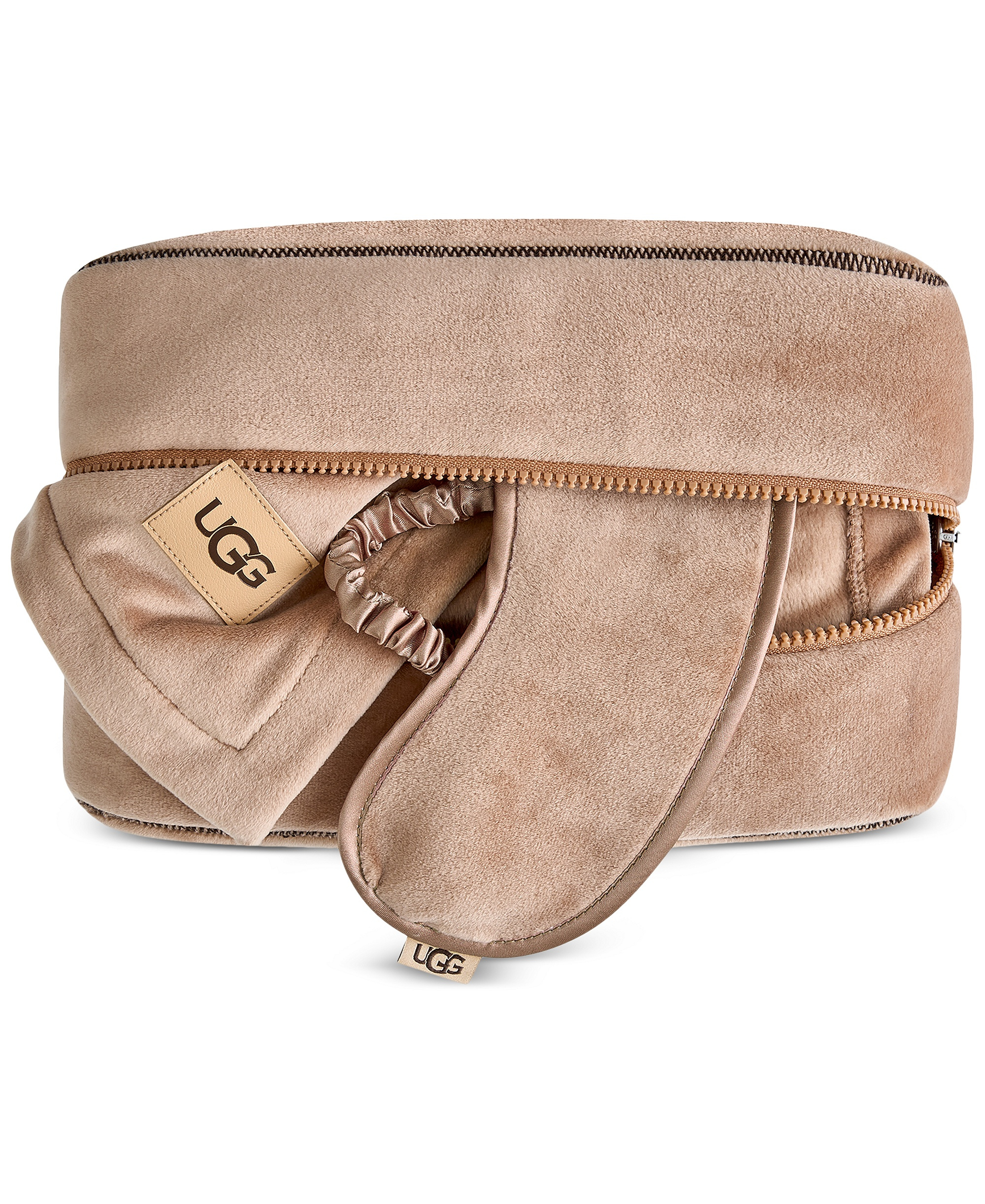 UGG® Raegan 3-Piece Throw, Eye Mask and Case Gift Set - Chestnut
