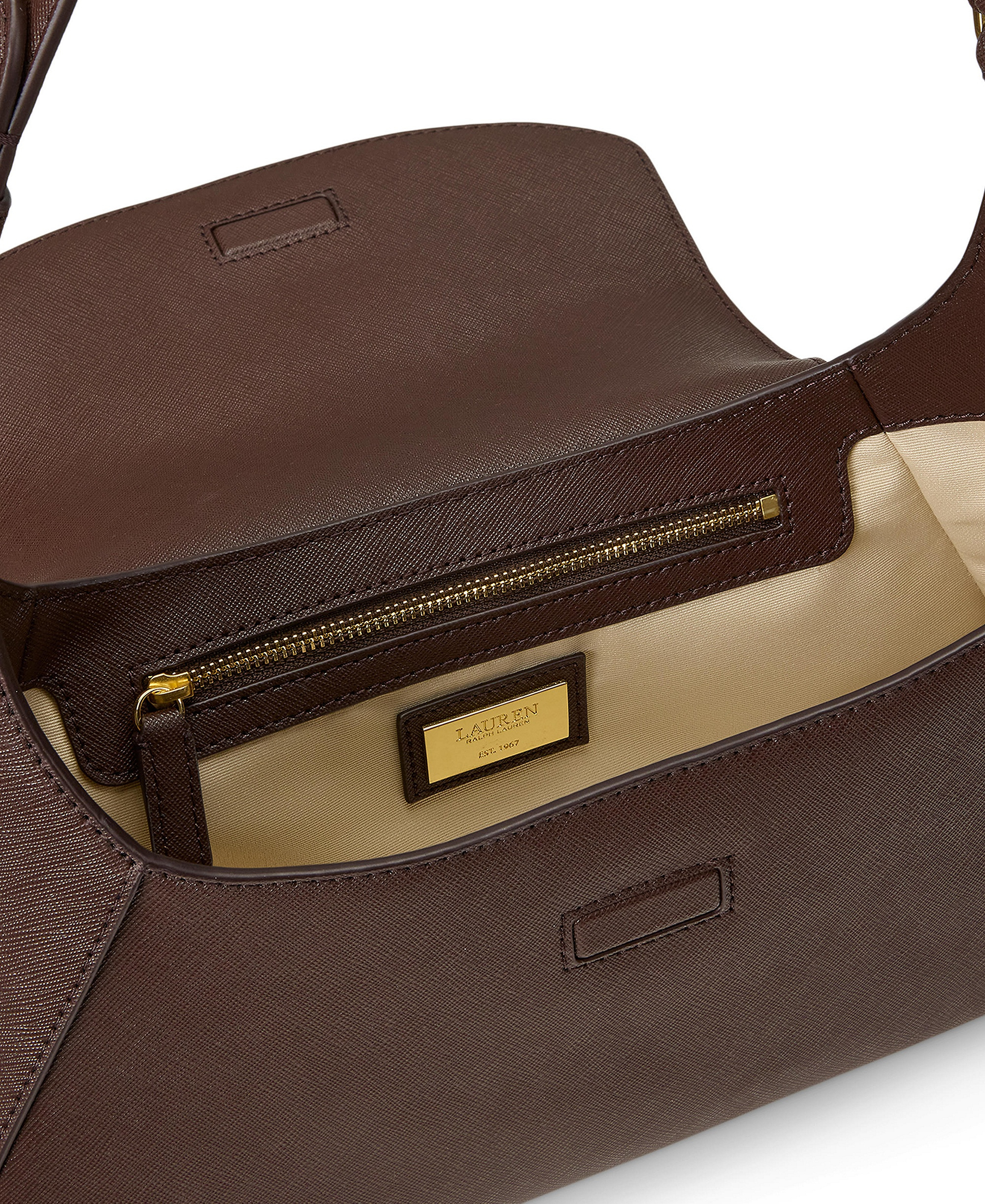 Lauren Ralph Lauren Schylar Small Slim Shoulder Bag - Chestnut Brown