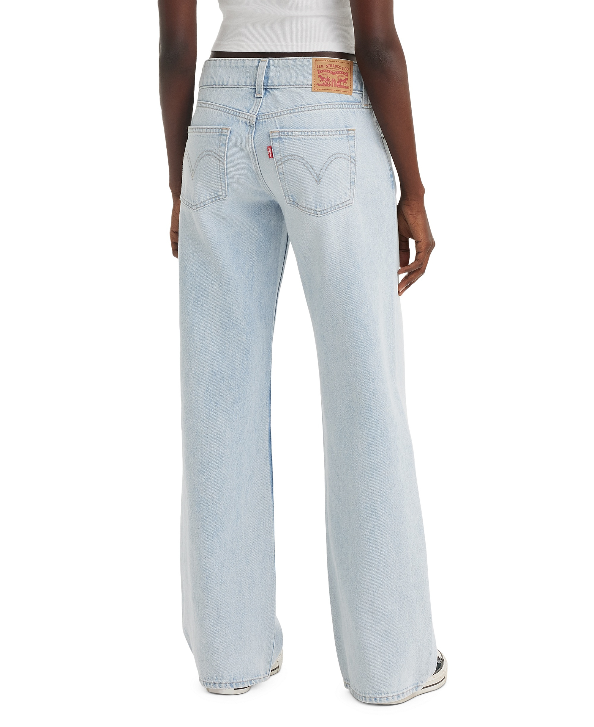 Levi's Women's Super-Low Double-Button Relaxed-Fit Denim Jean - Abraided Art