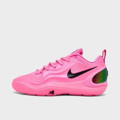 Girls' Big Kids' Nithtke A'Two A'ja Wilson Basketball Shoes - Pink Beam/Black - Left shoe facing left. Outside of the shoe.