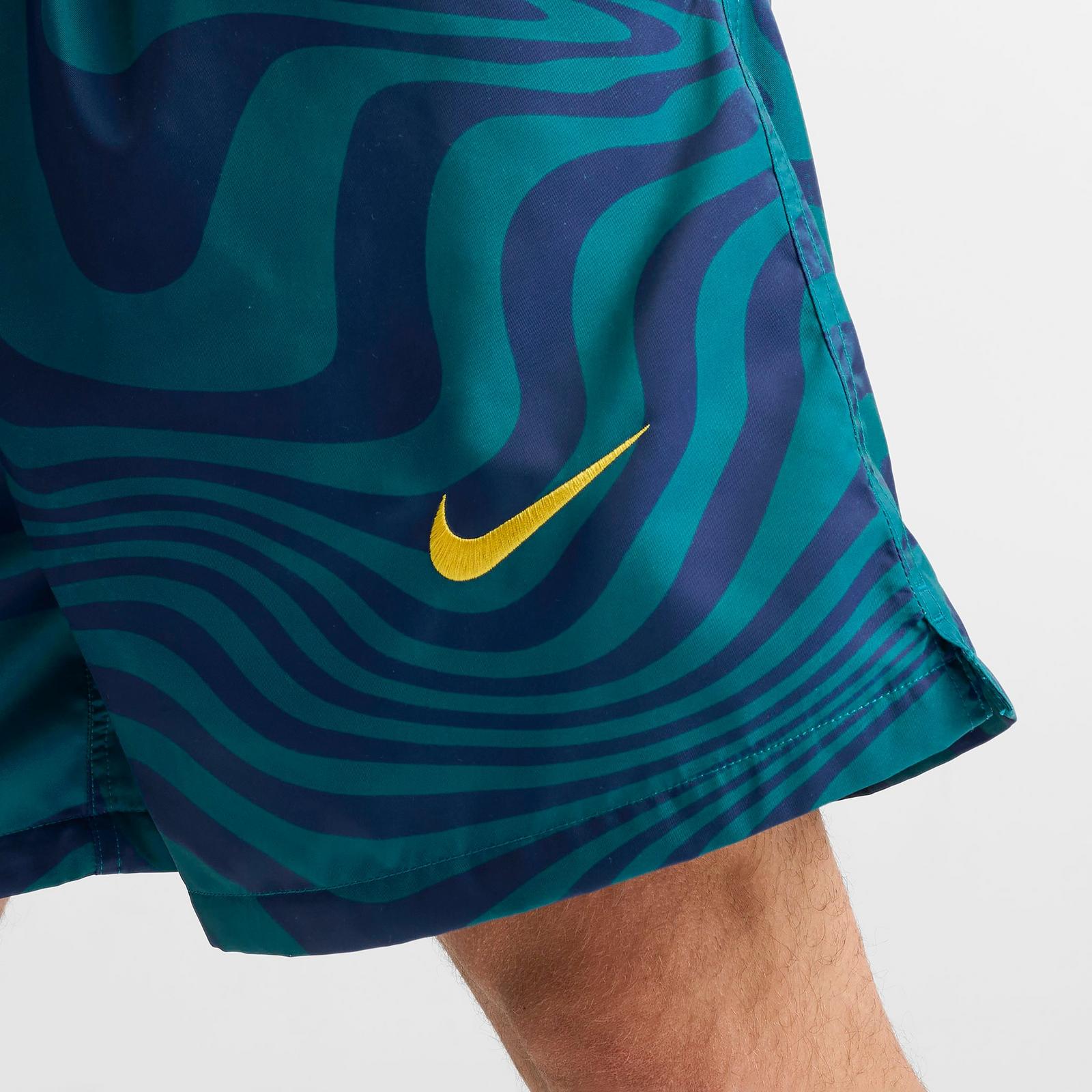 Men's Nike Club Brazil Soccer Flow Shorts - Geode Teal/Coastal Blue/Midwest Gold