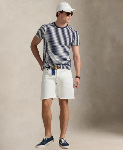 Polo Ralph Lauren Men's Classic-Fit Stripe T-Shirt - Newport Navy/White