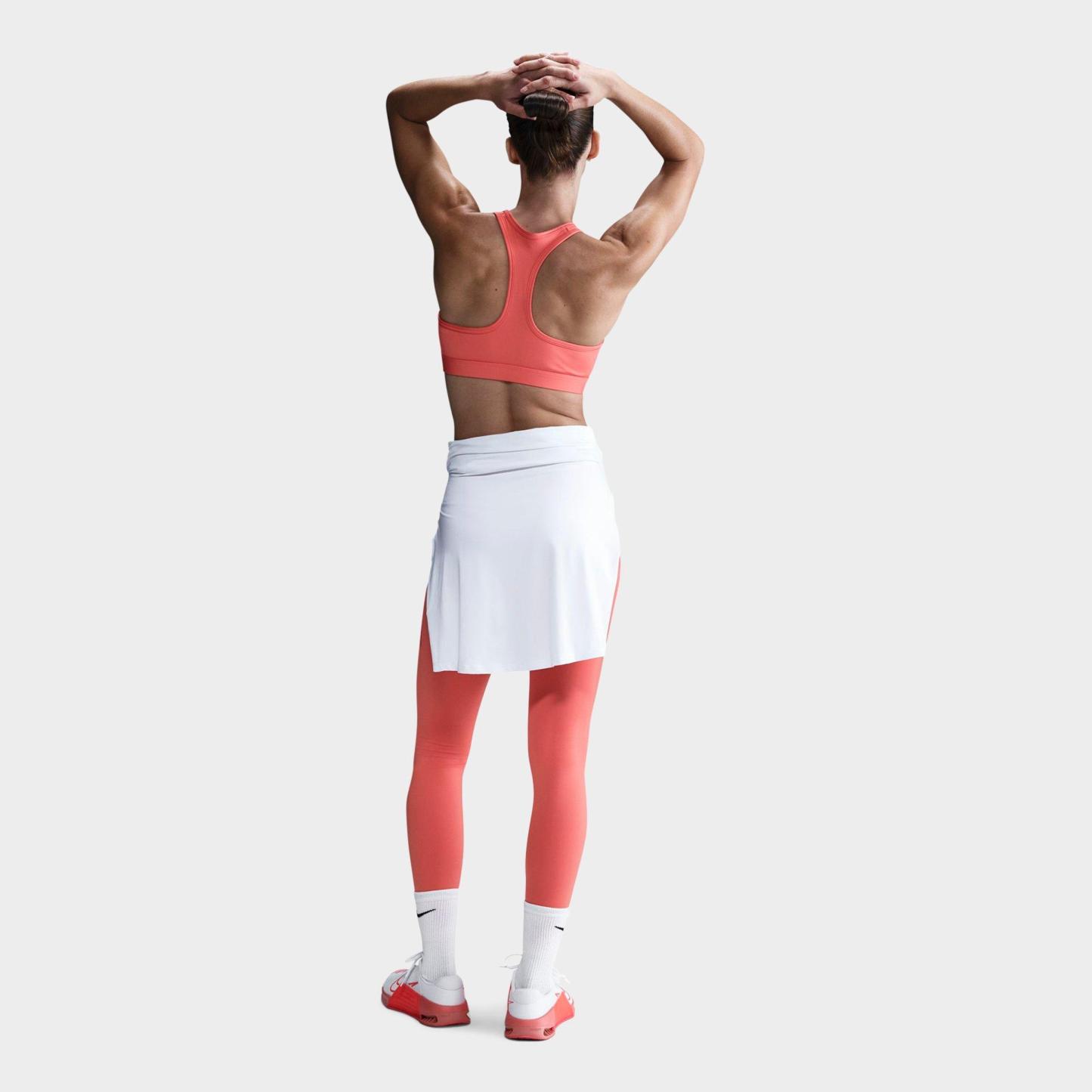 Women's Nithtke Swoosh Medium Support Sports Bra - Magic Ember/White