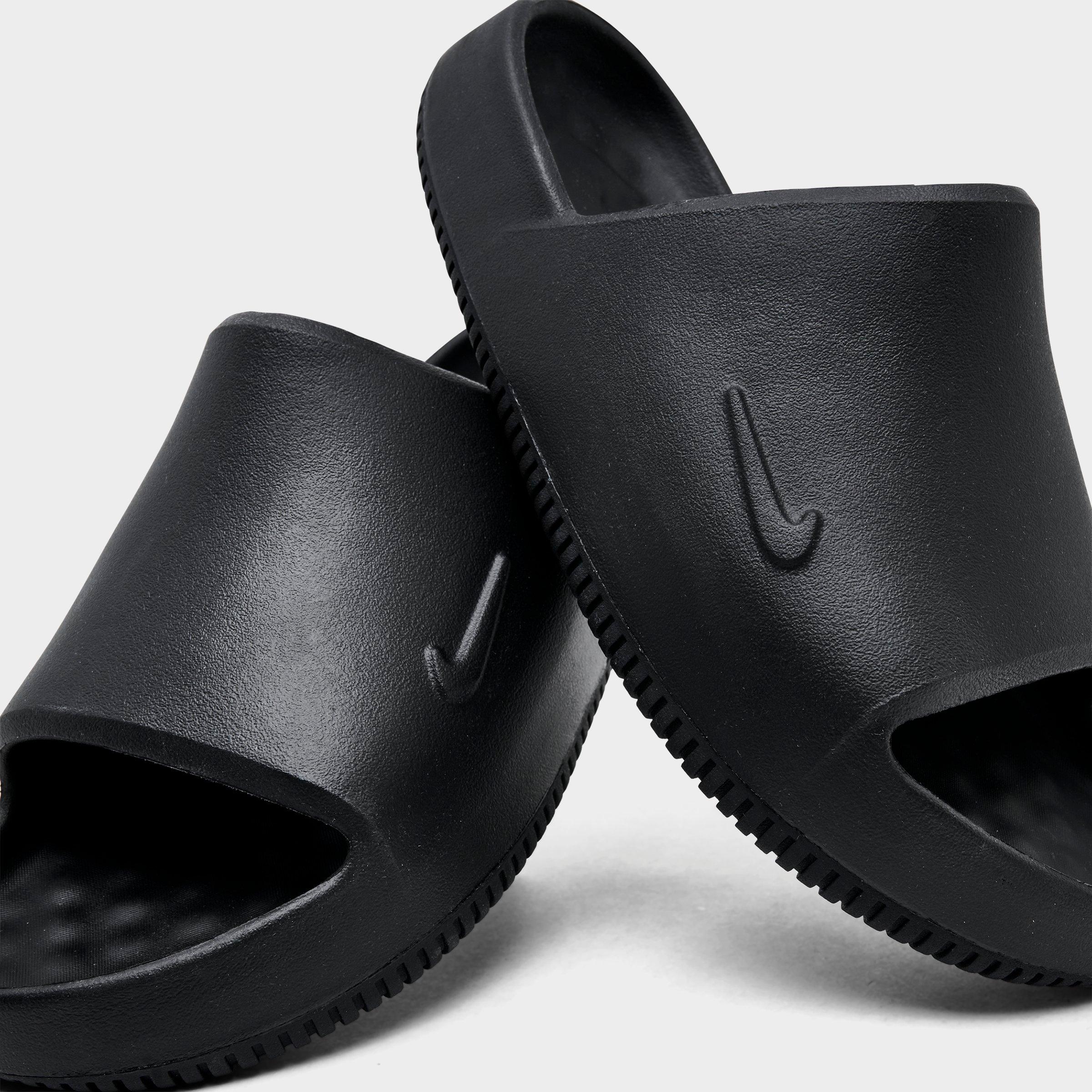 Big Kids' Nithtke Calm Slide Sandals - Black/Black/Black - Detail shot