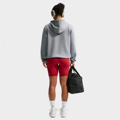 Women's Nithtke Studio Fleece Sport Dri-FIT Pullover Hoodie - Smoke Grey/Heather/White
