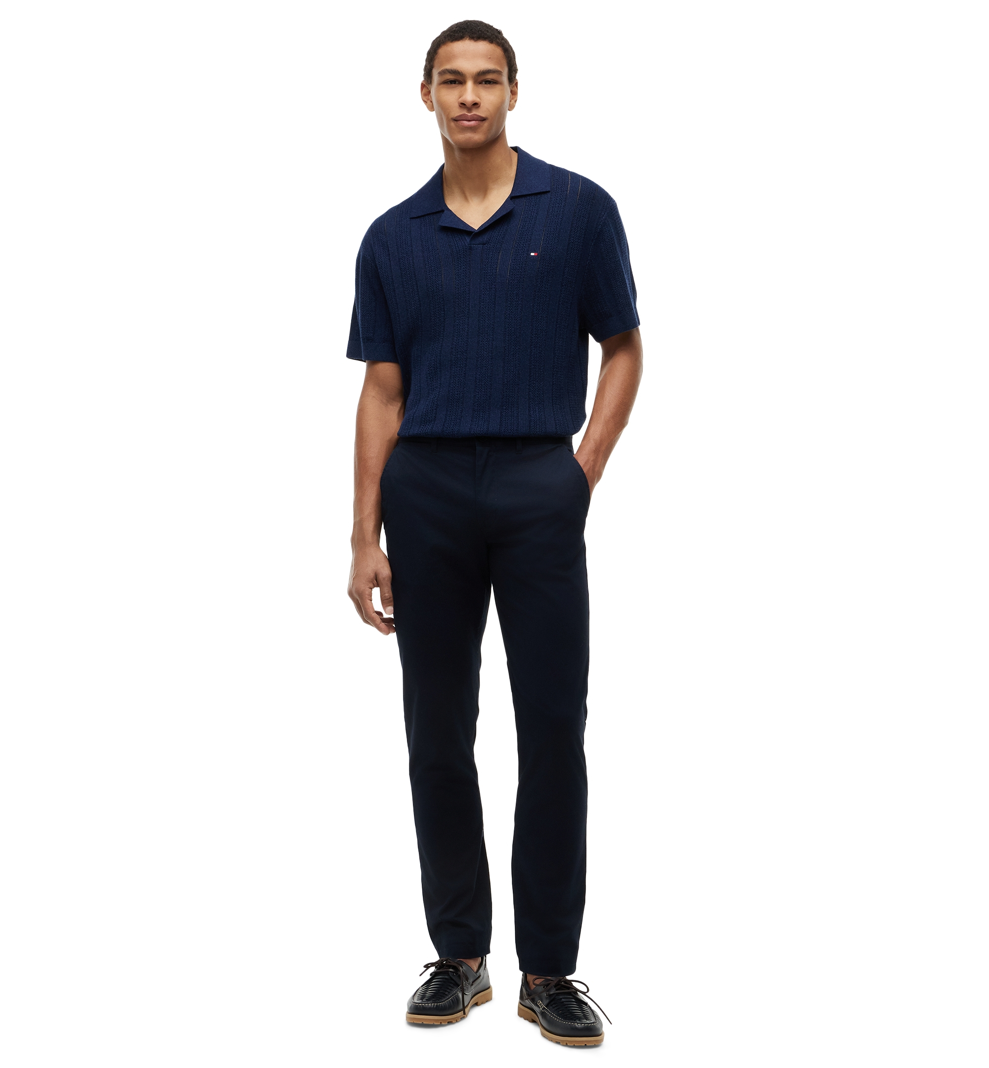 Tommy Hilfiger Men's Slim-Straight Fit Stretch Chino Pants - Desert Sky