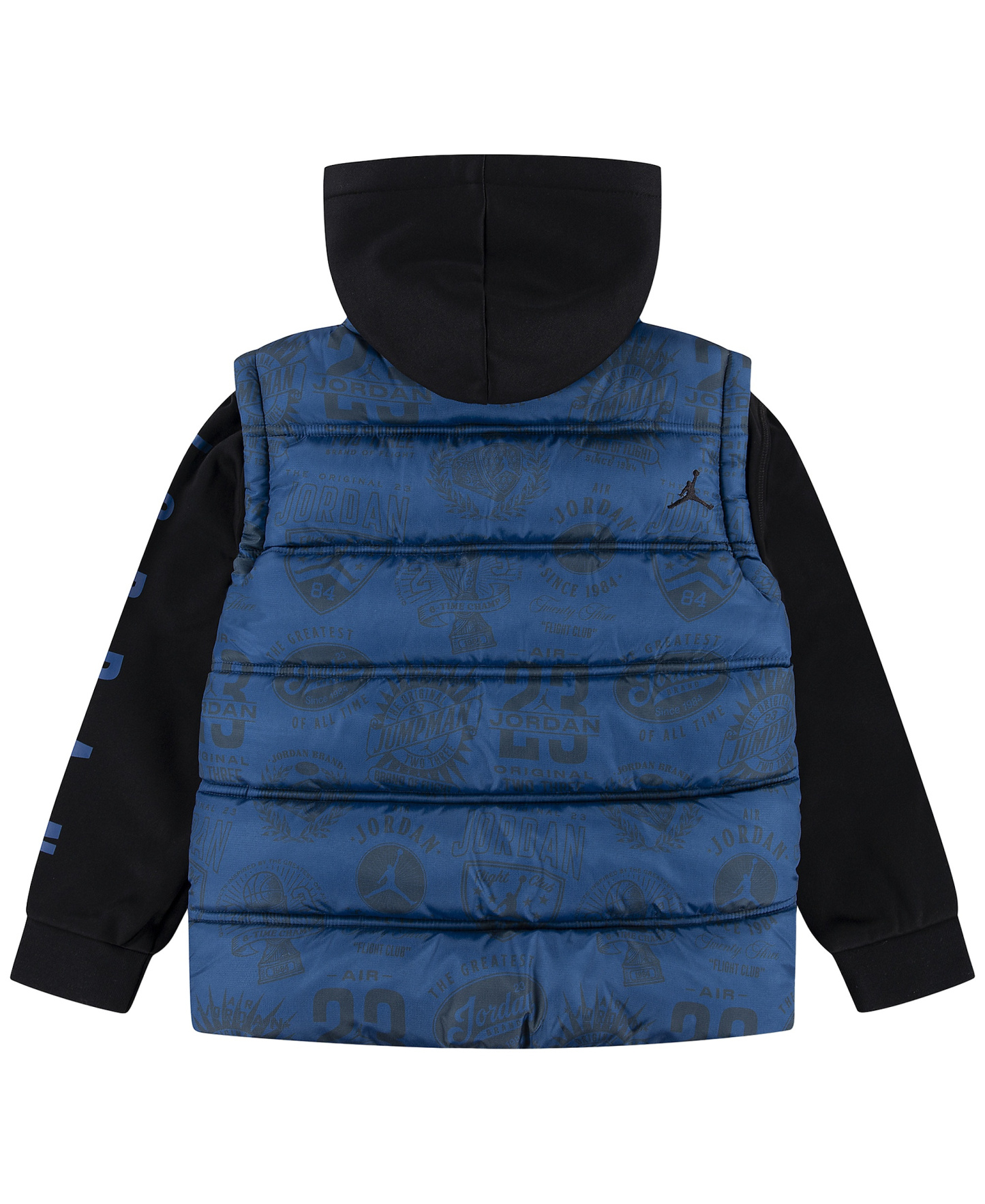 Jordan Boys' 2T-7 Layered-Look Long-Sleeve Hooded Jacket - True Blue