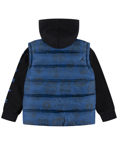 Jordan Boys' 2T-7 Layered-Look Long-Sleeve Hooded Jacket - True Blue