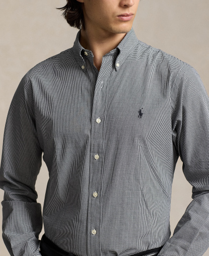 Polo Ralph Lauren Men's Stretch Poplin Shirt - Black/White Check