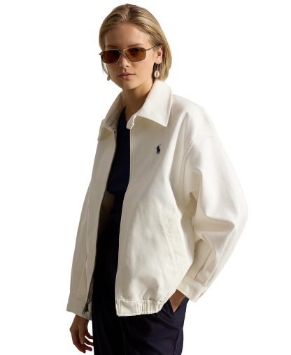 Polo Ralph Lauren Women's Long-Sleeve Bomber Jacket - White