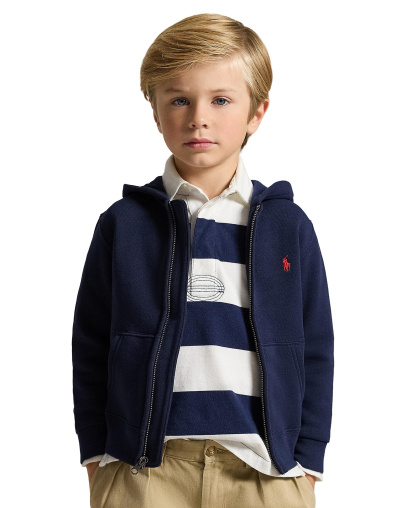 Polo Ralph Lauren Boys' 2T-7 Cotton Fleece Hoodie - Cruise Navy