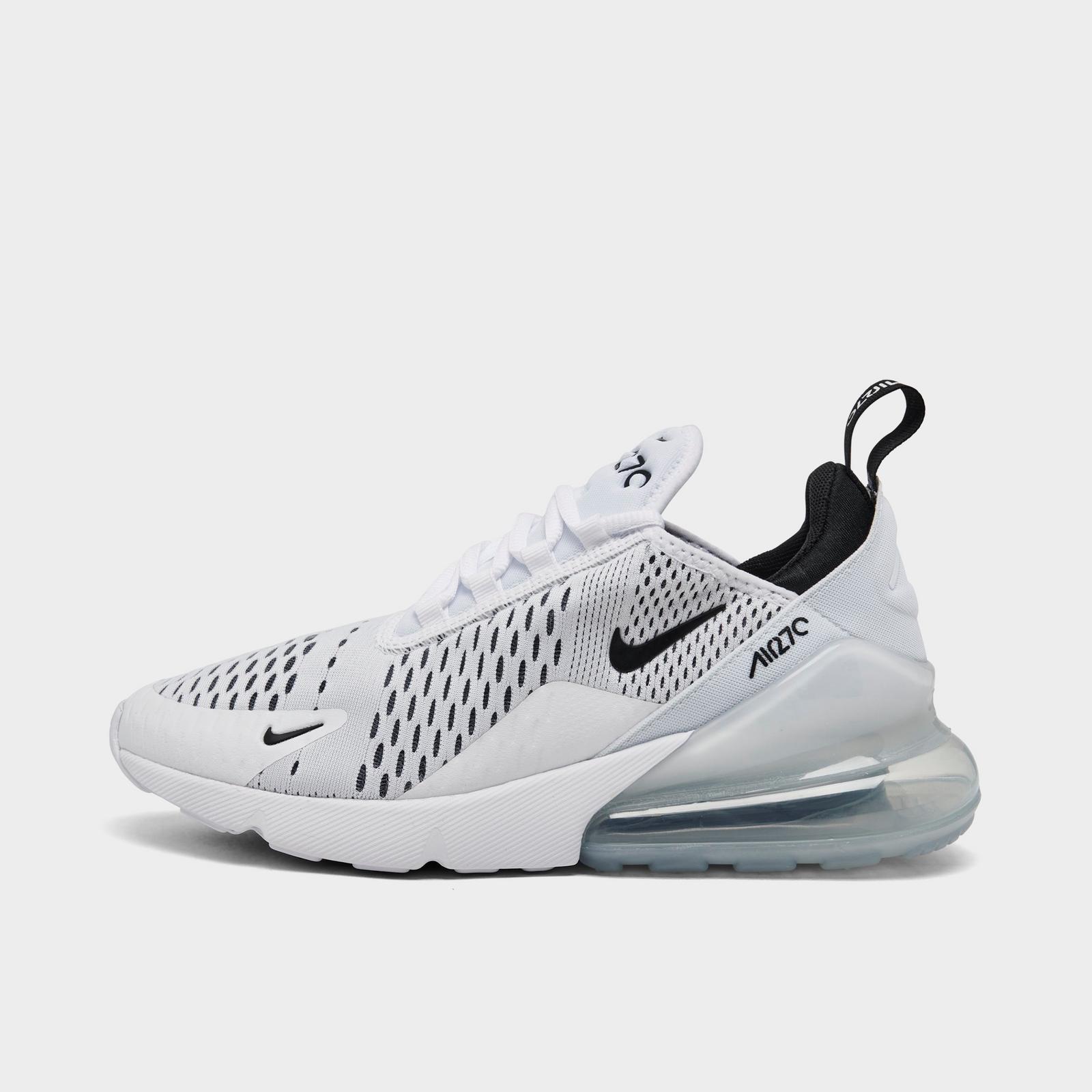 Women's Nike Air Max 270 Casual Shoes - White/Black/White