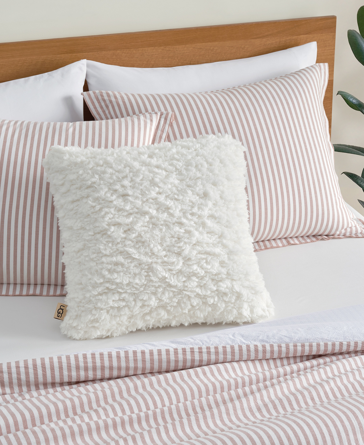 UGG® Shira Textured Decorative Pillow, 20" x 20" - Snow