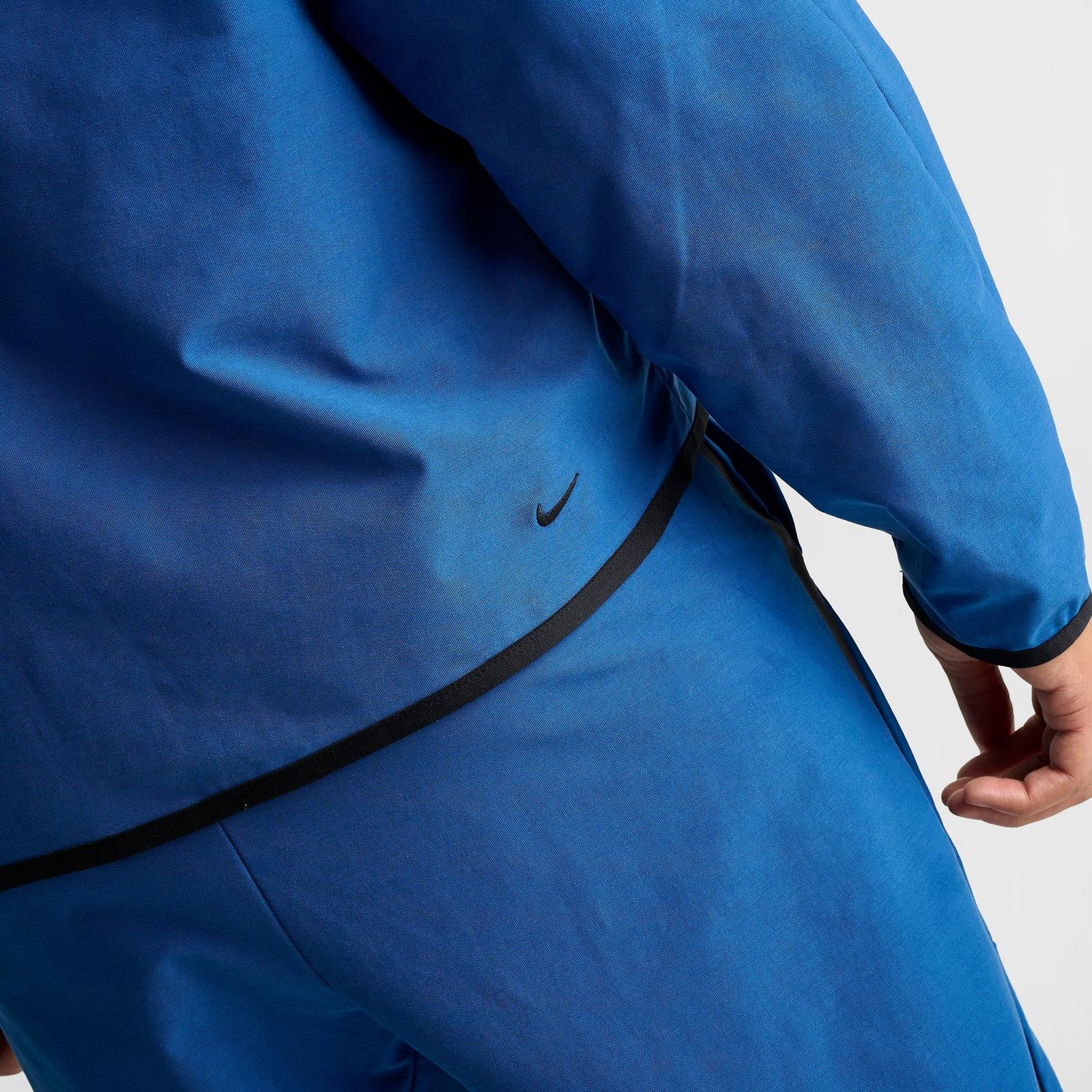 Men's Nike Tech Shori Knit Full-Zip Windbreaker Jacket - Court Blue/Black