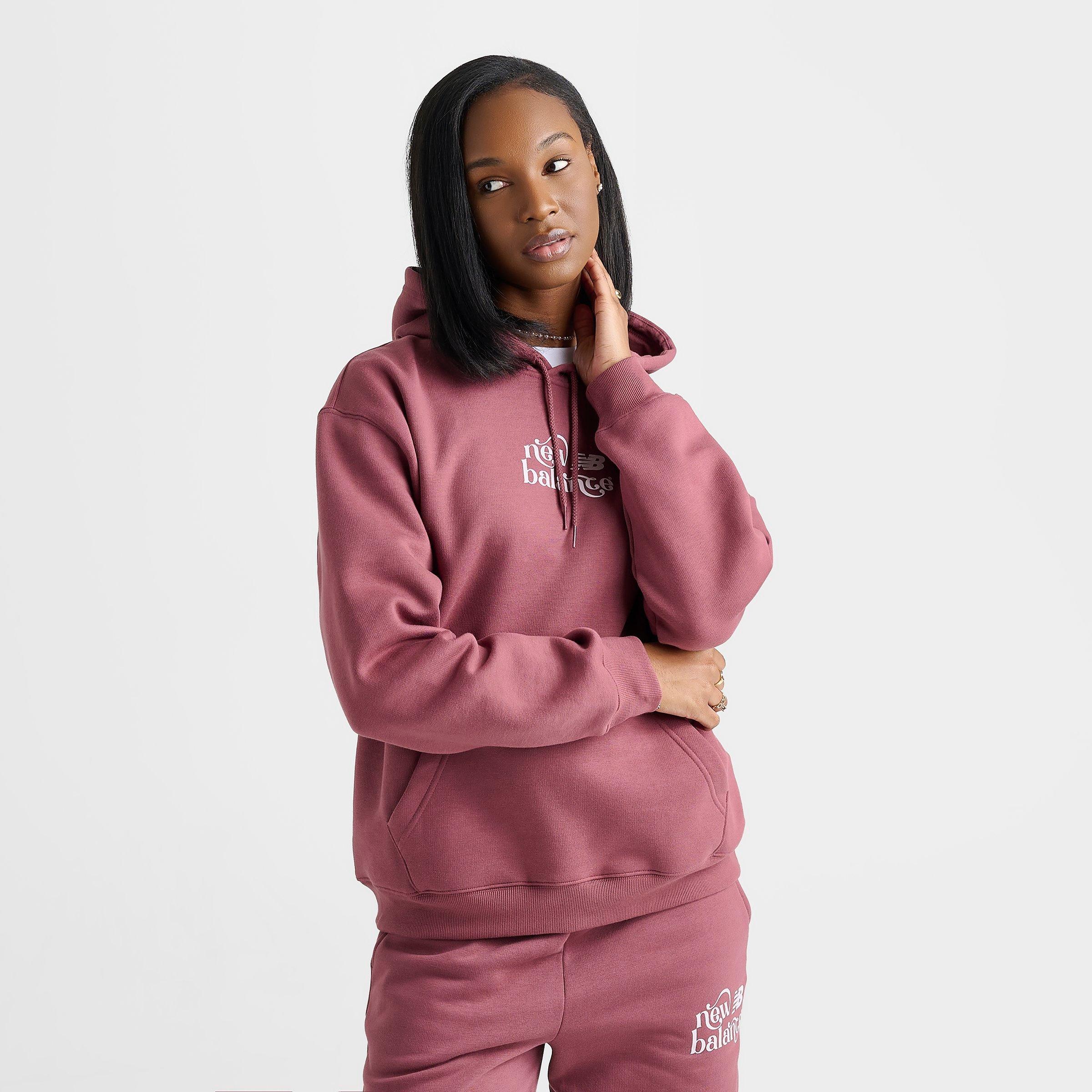 Women's New Balance Flow Logo Hoodie - Washed Burgundy - view 4
