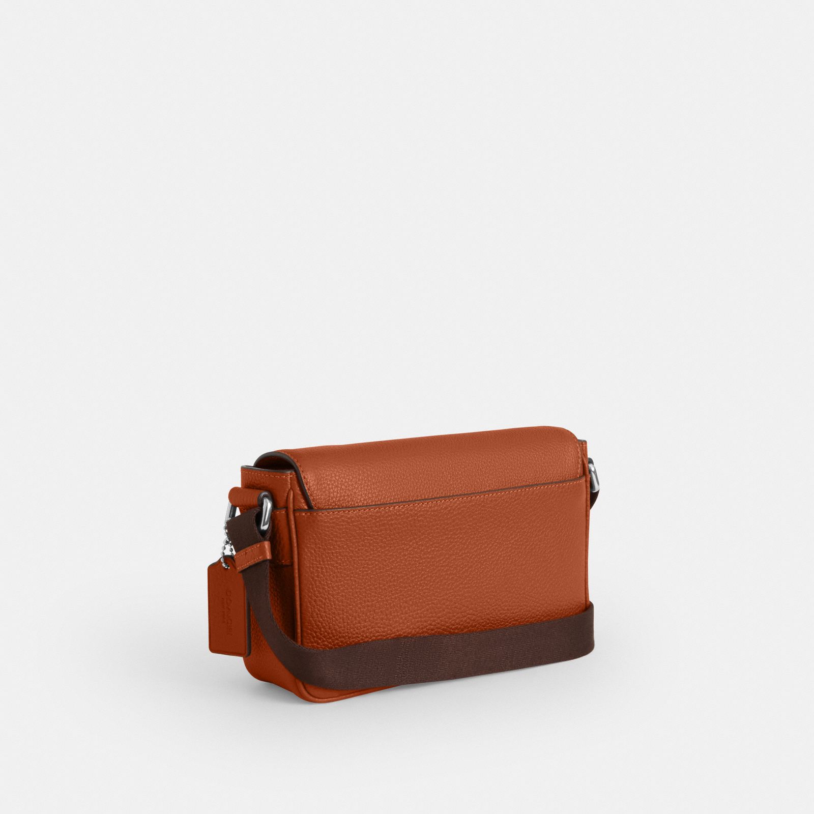 Jack Small Flap Crossbody Bag - Silver/Amber Brown - view 4