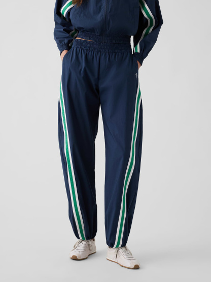 Gap × Malbon Textured Poplin Barrel Track Pants - Vintage navy