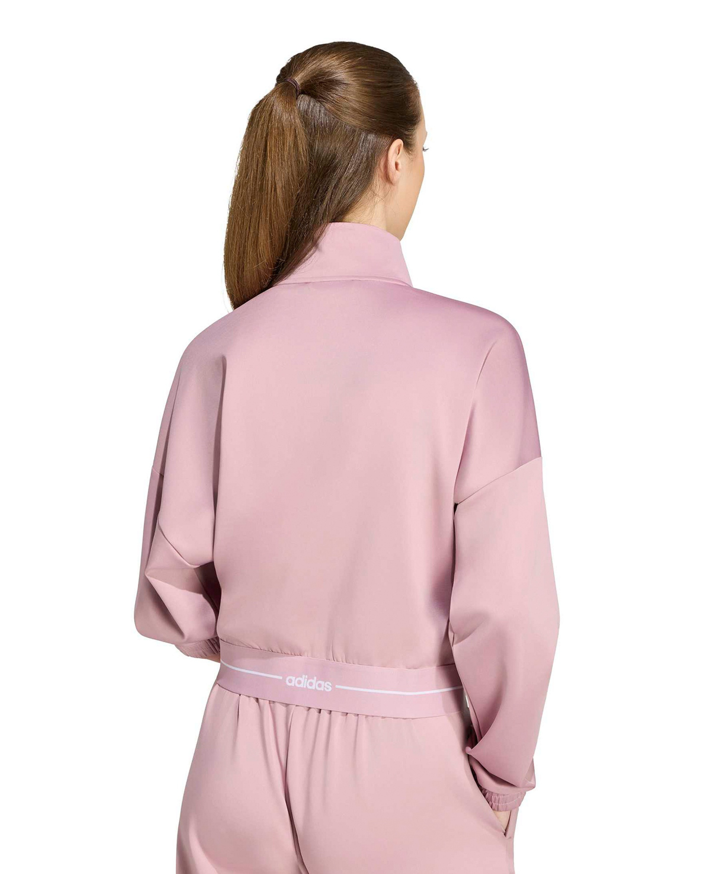 adidas Women's Hyperglam Track Cropped Training Track Jacket - Magic Mauve