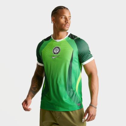 Men's Nike Nigeria 2026 Stadium Home Dri-FIT Replica Soccer Jersey - Pine Green/Electric Green/White