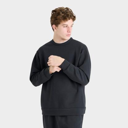 Men's Nike 24.7 ImpossiblySoft Dri-FIT Crewneck Sweatshirt - Black/Dark Smoke Grey