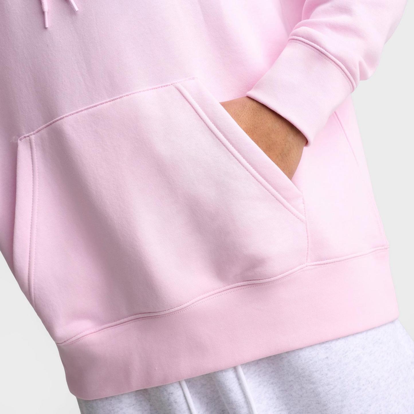 Men's Nike Club Fleece Premium Embroidered Pullover Hoodie - Pink Foam/Pink Foam