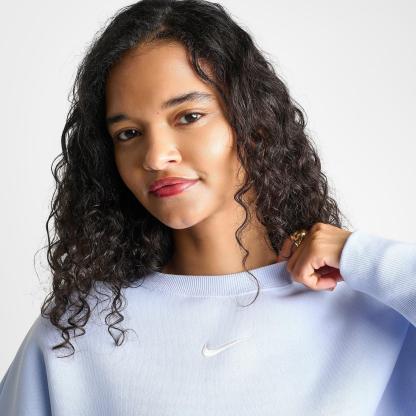 Women's Nithtke Sportswear Phoenix Fleece Over-Oversized Crewneck Sweatshirt - Hydrogen Blue/Sail