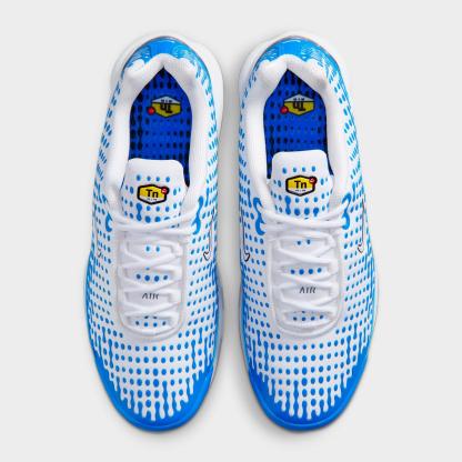 Men's Nike Air Max Plus VII Casual Shoes - White/Blue Crystal/Metallic Silver/White