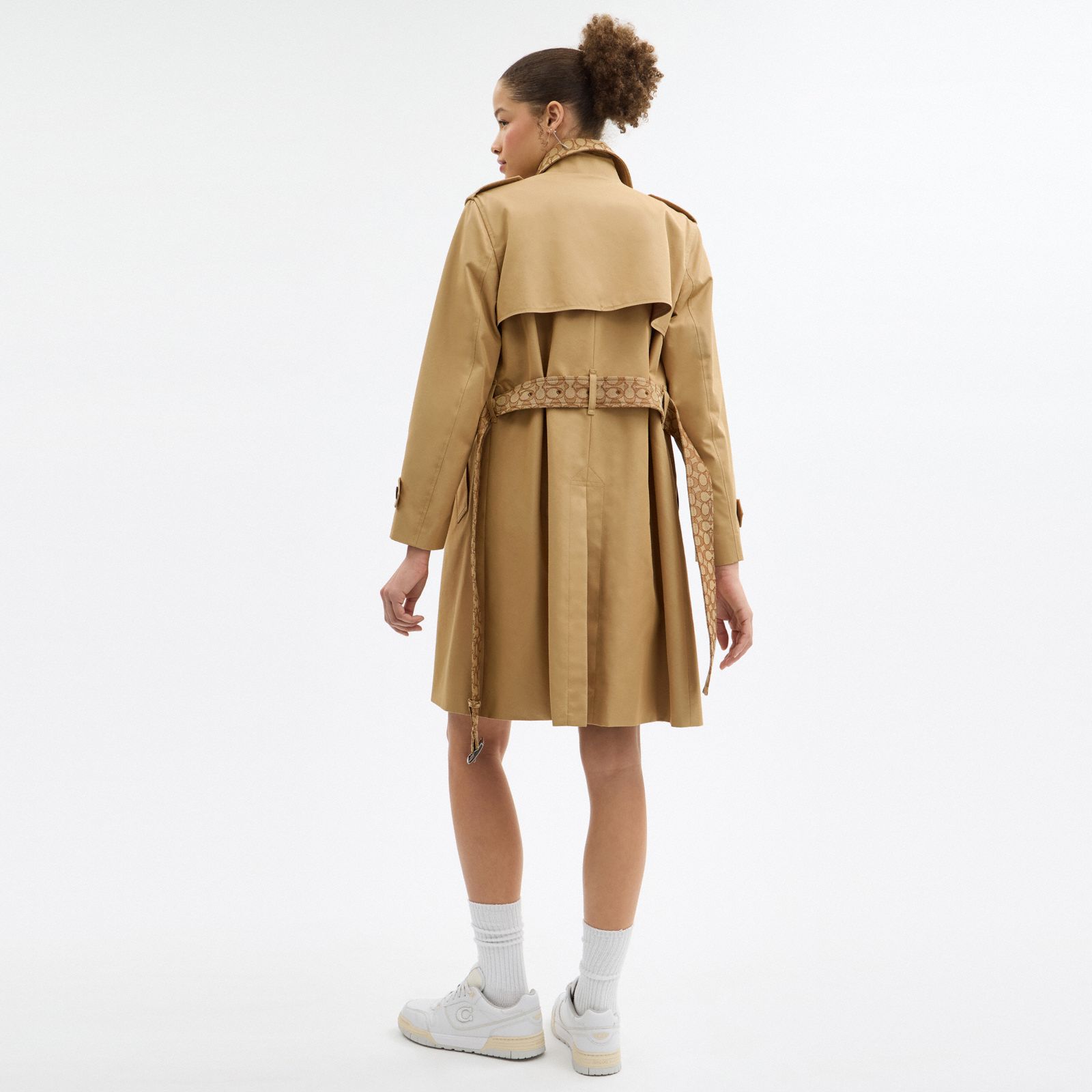Trench With Signature Piping - Khaki - view 3