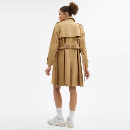 Trench With Signature Piping - Khaki - view 3