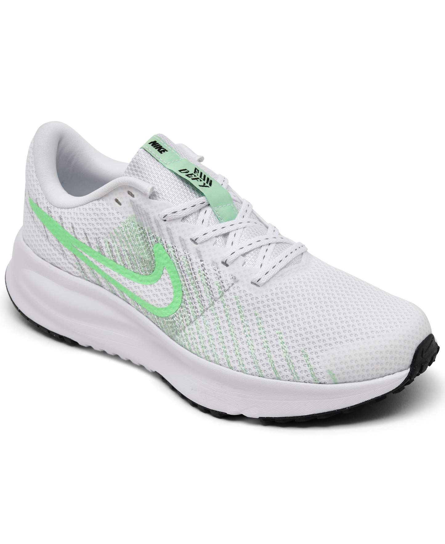 Nike Women's Run Defy Running Sneakers from Finish Line - White, Green