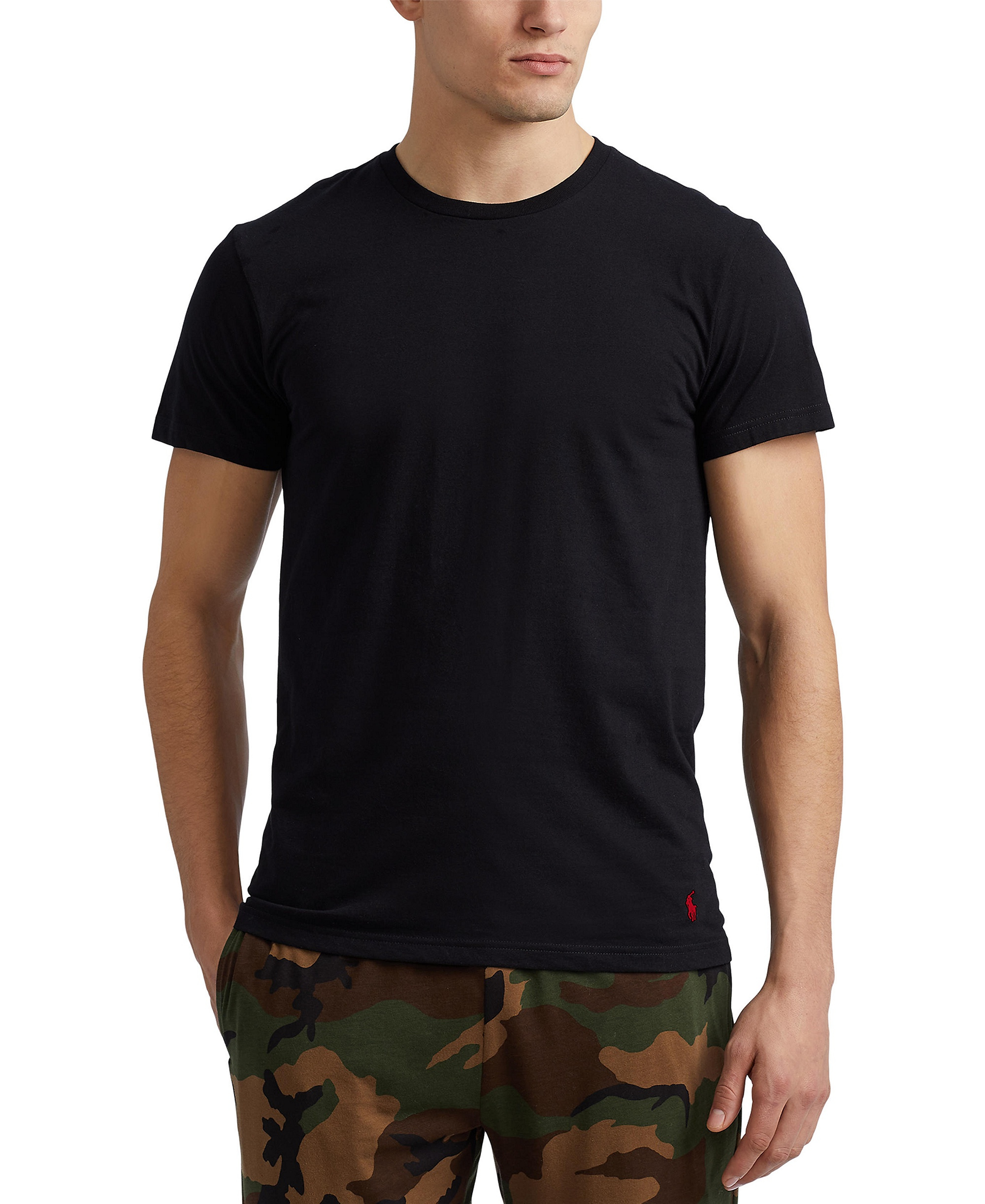 Polo Ralph Lauren Men's 5+1 Free Bonus Pack Classic-Fit Cotton Jersey Crewneck Undershirts - POLO BLACK