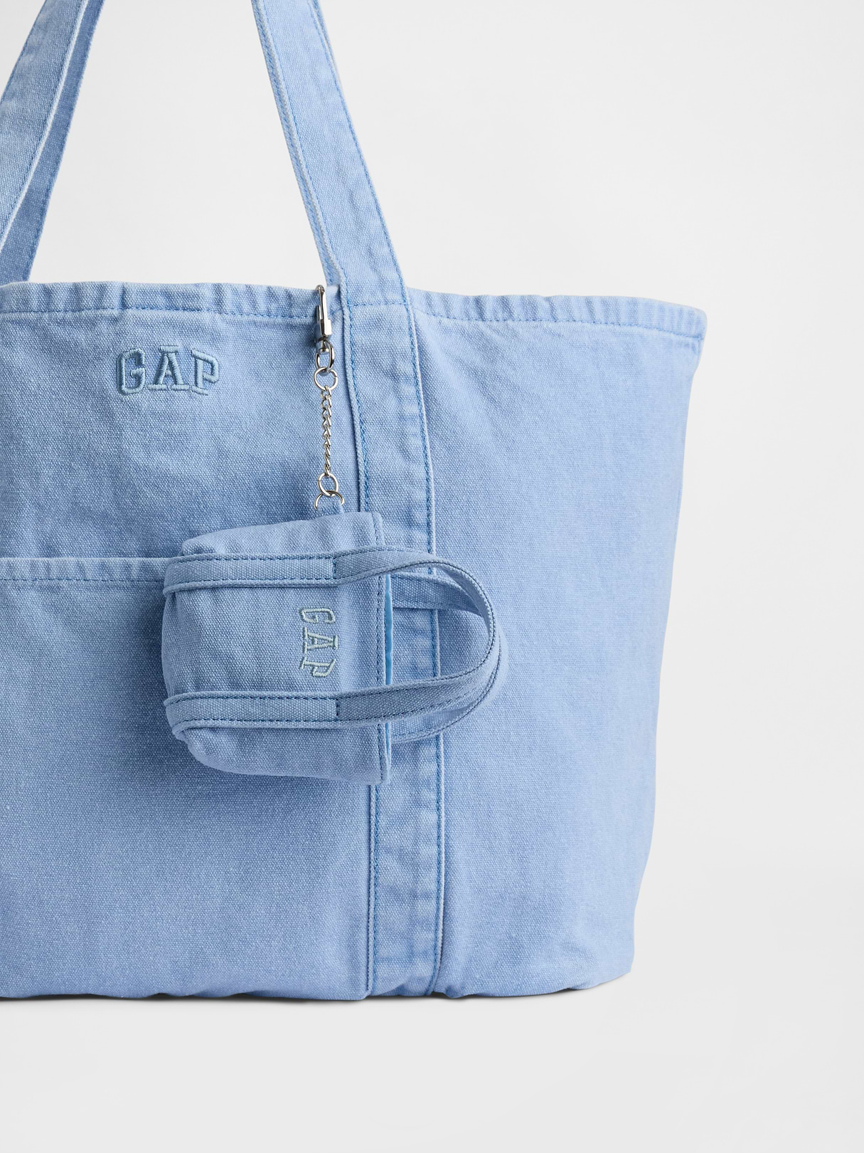 Logo Tote Bag Charm - Moonstone blue