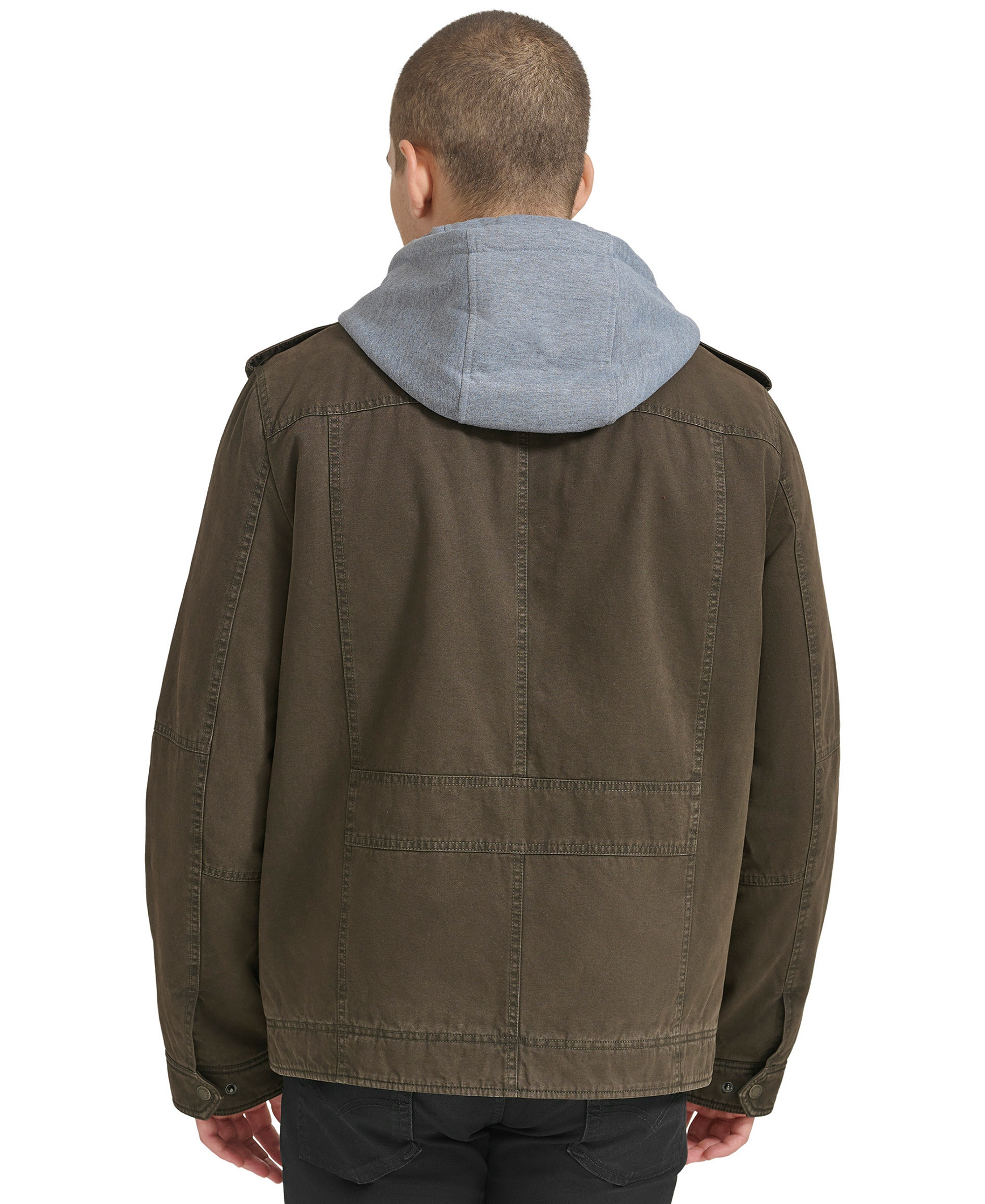 Levi's Men's Two Pocket Hooded Trucker Jacket - Dark Brown
