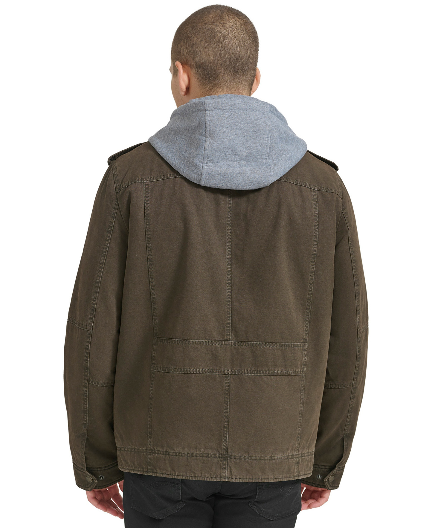 Levi's Men's Two Pocket Hooded Trucker Jacket - Dark Brown
