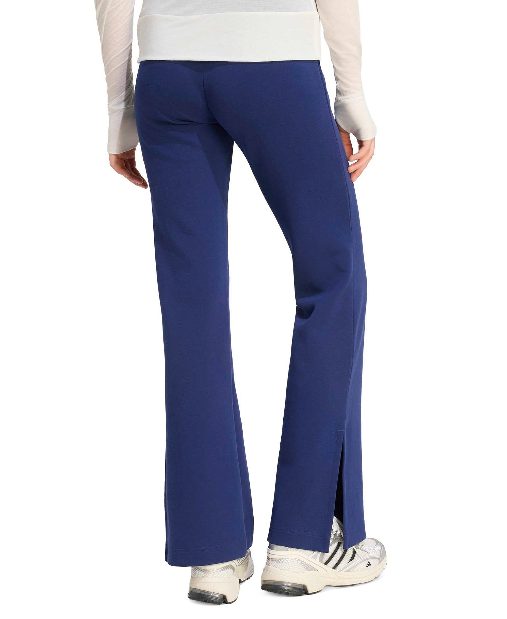 adidas Women's Mid-Rise Soft Lux Flare-Leg Pants - Dark Blue
