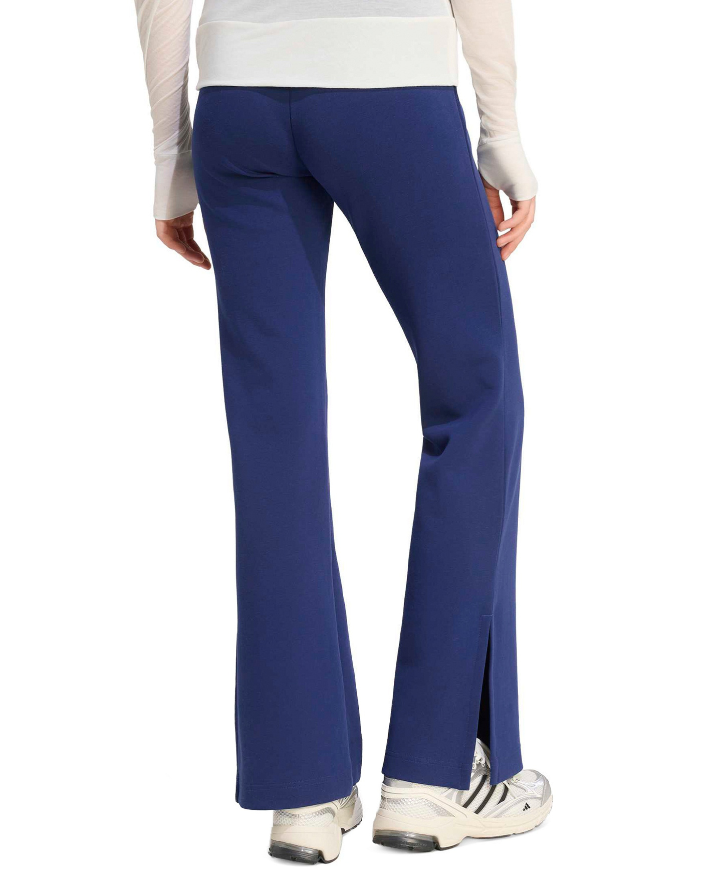 adidas Women's Mid-Rise Soft Lux Flare-Leg Pants - Dark Blue