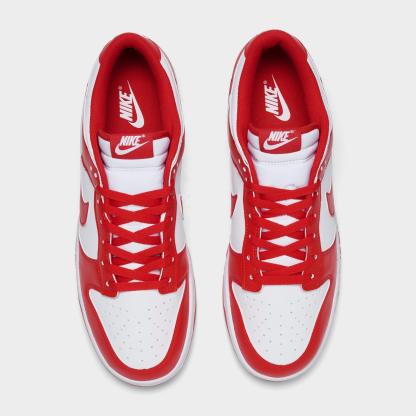 Men's Nike Dunk Low Retro Casual Shoes - White/University Red/White
